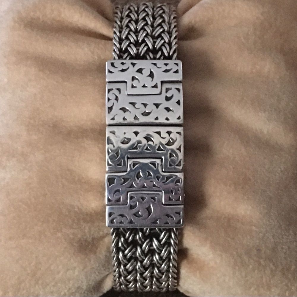 LOIS HILL Watch Blue Face Sterling Silver Band HTF - Picture 5 of 11